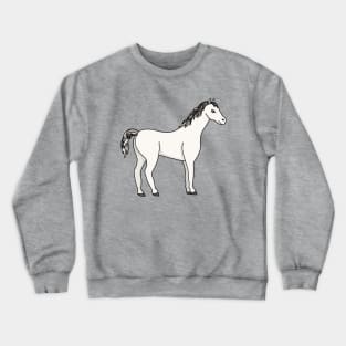 A lovely white horse Crewneck Sweatshirt